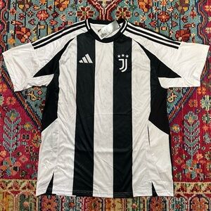 ADIDAS JUVENTUS 22/23 SHORT SLEEVE BLACK/WHITE HOME JERSEY US SIZE 2XL